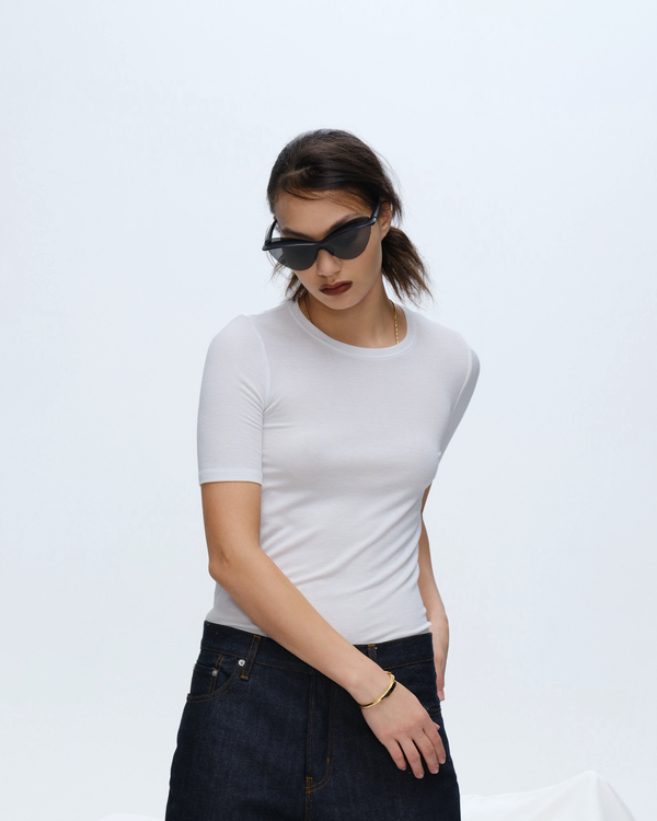 Atm Anthony Thomas Melillo MODAL RIB SHORT SLEEVE CREW NECK TEE