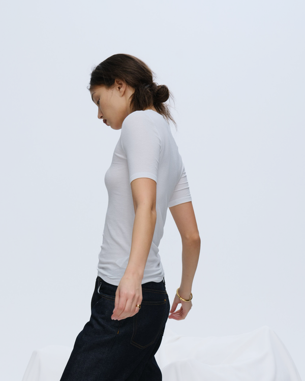 Atm Anthony Thomas Melillo MODAL RIB SHORT SLEEVE V-NECK TEE