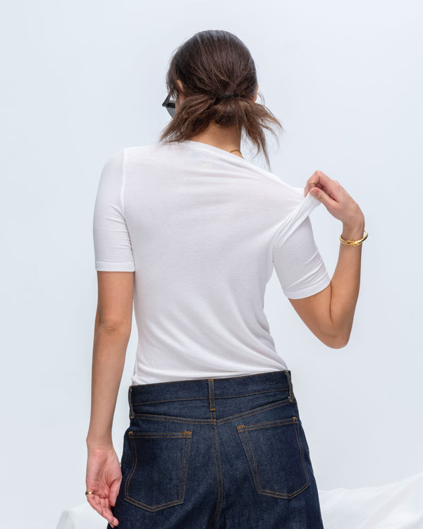 Atm Anthony Thomas Melillo MODAL RIB SHORT SLEEVE V-NECK TEE