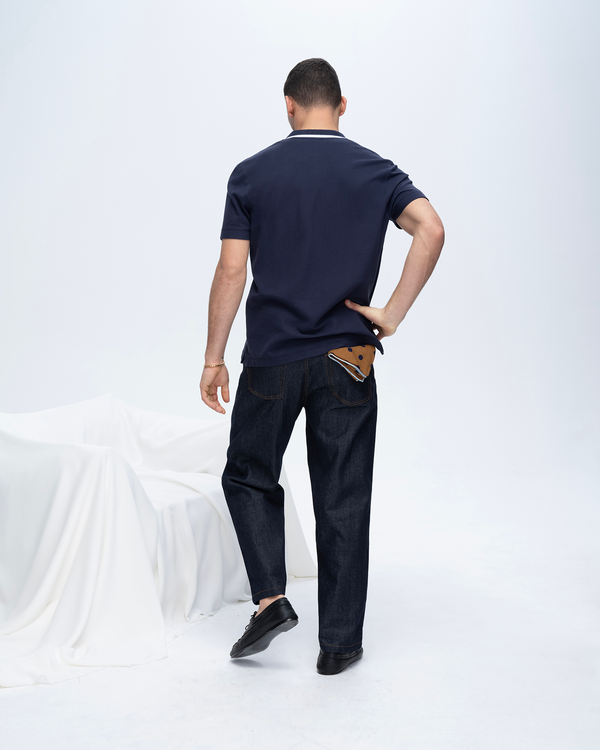 Atm Anthony Thomas Melillo PIQUE BUTTON FRONT SHIRT WITH TIPPING