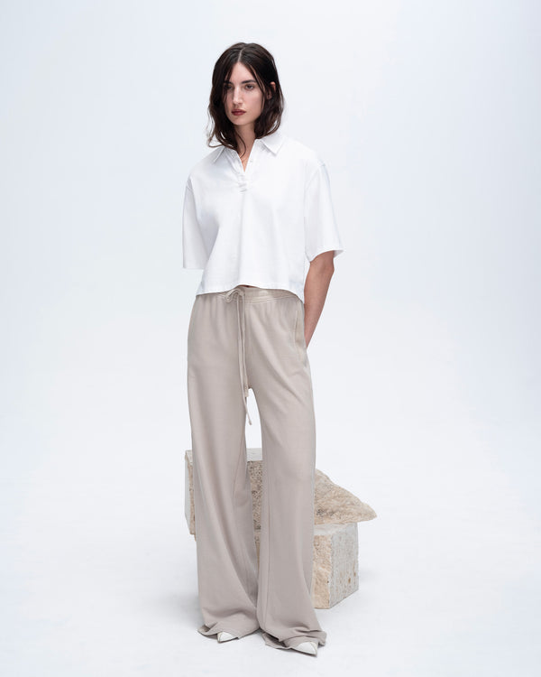Atm Anthony Thomas Melillo PIQUE MIXED MEDIA WIDE LEG PANTS