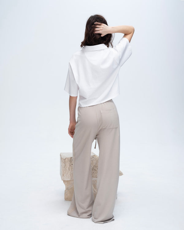Atm Anthony Thomas Melillo PIQUE MIXED MEDIA WIDE LEG PANTS