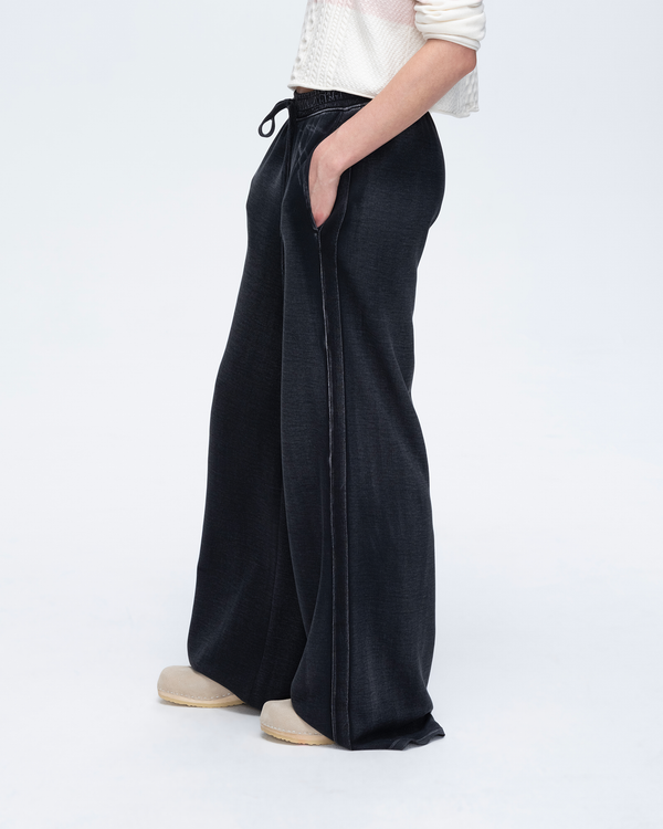 Atm Anthony Thomas Melillo PIQUE MIXED MEDIA WIDE LEG PANTS