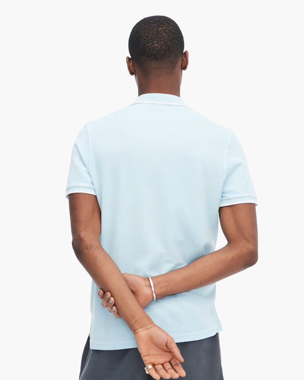 Atm Anthony Thomas Melillo PIQUE PIGMENT WASH SHORT SLEEVE POLO WITH TIPPING