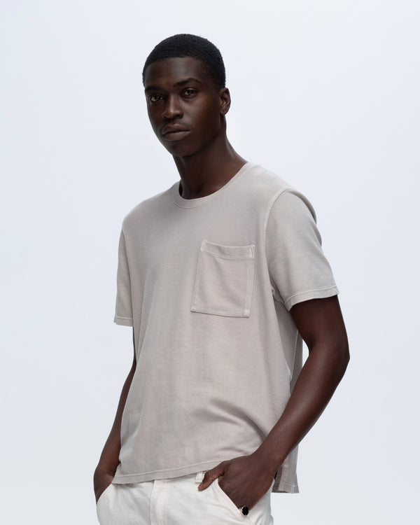 Atm Anthony Thomas Melillo PIQUE SHORT SLEEVE CREW NECK POCKET TEE PIGMENT WASH