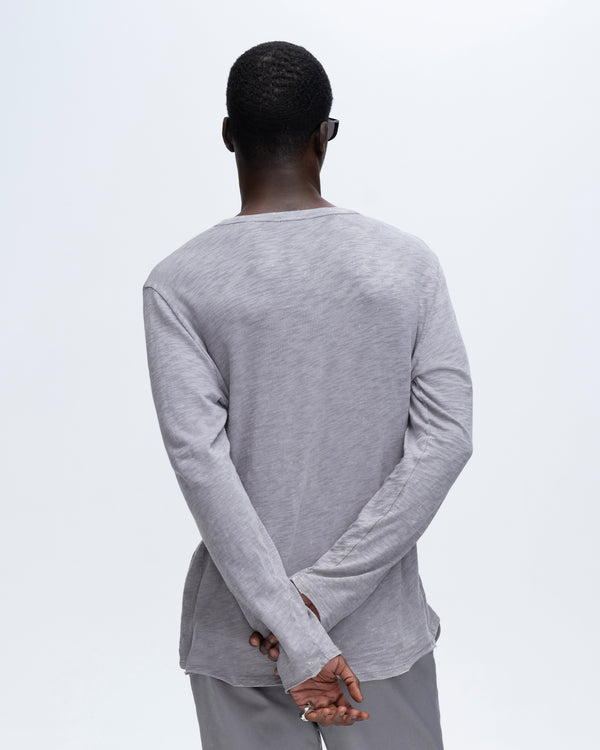 Atm Anthony Thomas Melillo SLUB JERSEY CHROMA WASH LONG SLEEVE DESTROYED WASH TEE