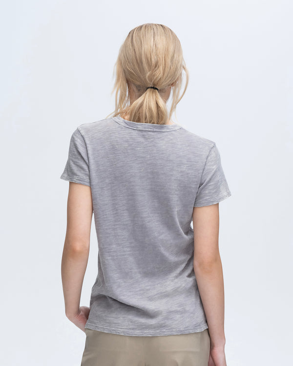 Atm Anthony Thomas Melillo SLUB JERSEY CHROMA WASH SCHOOLBOY SHORT SLEEVE CREW NECK TEE