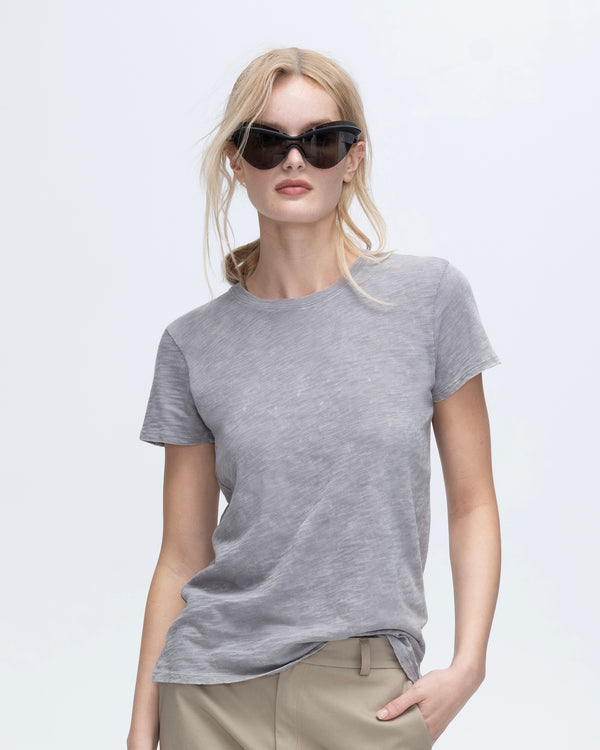 atm anthony thomas melillo SLUB JERSEY CHROMA WASH SCHOOLBOY SHORT SLEEVE CREW NECK TEE