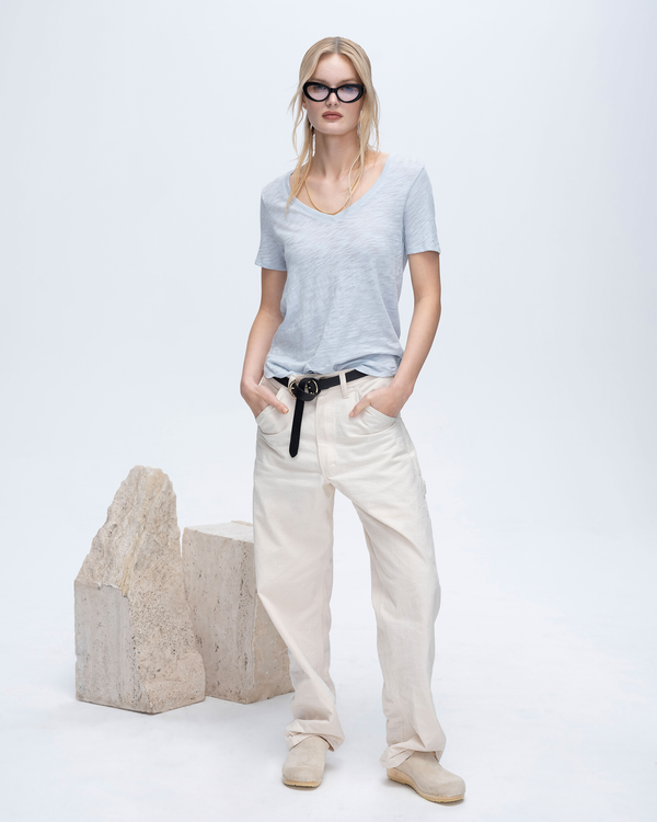 atm anthony thomas melillo SLUB JERSEY CLASSIC SHORT SLEEVE V-NECK TEE