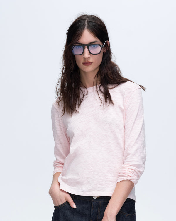 Atm Anthony Thomas Melillo SLUB JERSEY LONG SLEEVE CROP TEE