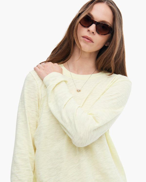 Atm Anthony Thomas Melillo SLUB JERSEY LONG SLEEVE CROP TEE