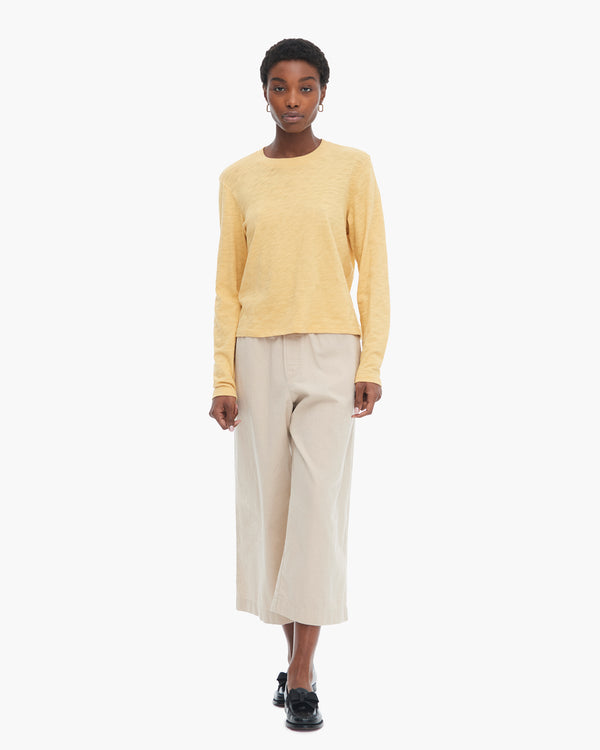 Atm Anthony Thomas Melillo SLUB JERSEY LONG SLEEVE CROP TEE