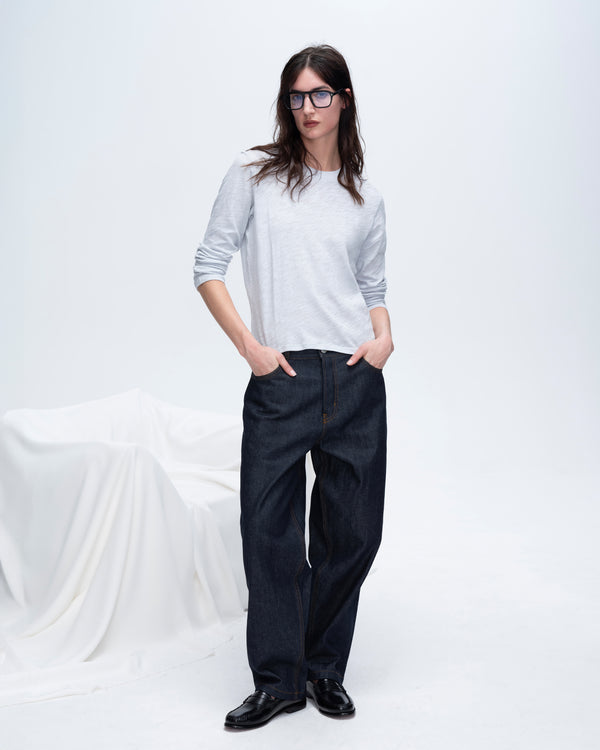 Atm Anthony Thomas Melillo SLUB JERSEY LONG SLEEVE CROP TEE