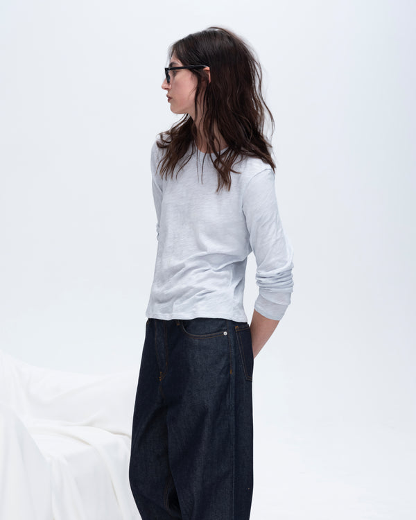 Atm Anthony Thomas Melillo SLUB JERSEY LONG SLEEVE CROP TEE