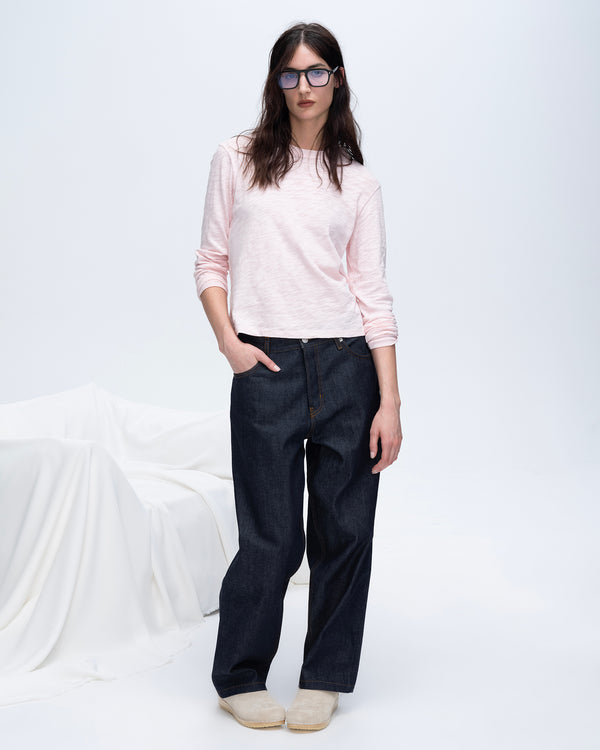 atm anthony thomas melillo SLUB JERSEY LONG SLEEVE CROP TEE