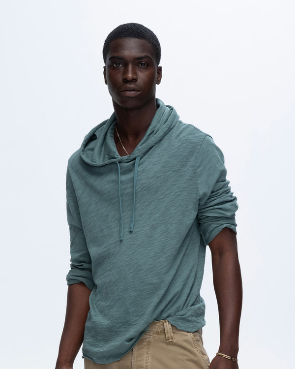 Atm Anthony Thomas Melillo SLUB JERSEY LONG SLEEVE DESTROYED HOODIE