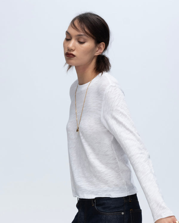 Atm Anthony Thomas Melillo SLUB JERSEY LONG SLEEVE DESTROYED WASH CROP TEE