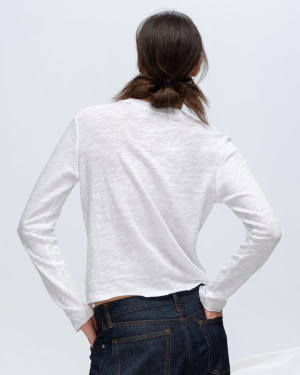 Atm Anthony Thomas Melillo SLUB JERSEY LONG SLEEVE DESTROYED WASH CROP TEE