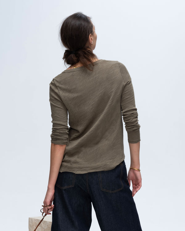 Atm Anthony Thomas Melillo SLUB JERSEY LONG SLEEVE DESTROYED WASH TEE