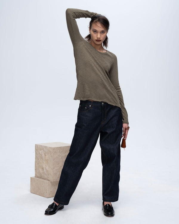 atm anthony thomas melillo SLUB JERSEY LONG SLEEVE DESTROYED WASH TEE