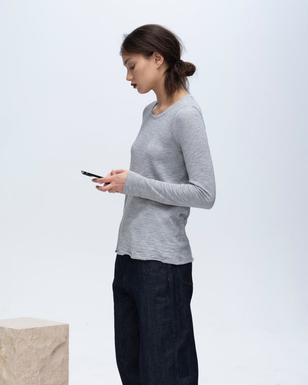 Atm Anthony Thomas Melillo SLUB JERSEY LONG SLEEVE DESTROYED WASH TEE