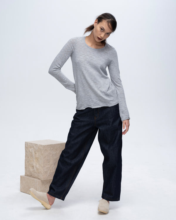 atm anthony thomas melillo SLUB JERSEY LONG SLEEVE DESTROYED WASH TEE