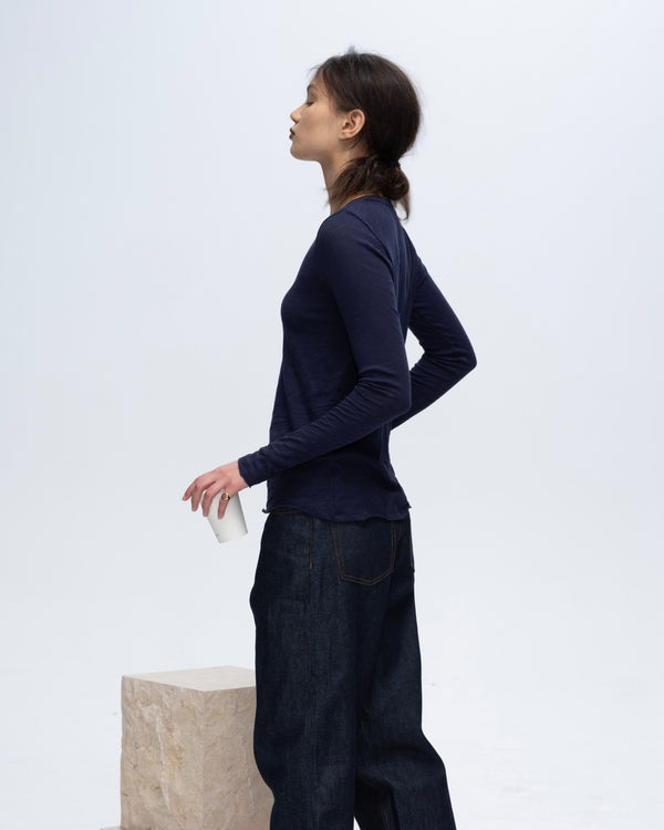 Atm Anthony Thomas Melillo SLUB JERSEY LONG SLEEVE DESTROYED WASH TEE