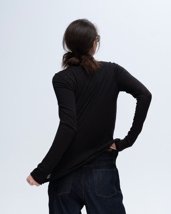 Atm Anthony Thomas Melillo SLUB JERSEY LONG SLEEVE DESTROYED WASH TEE