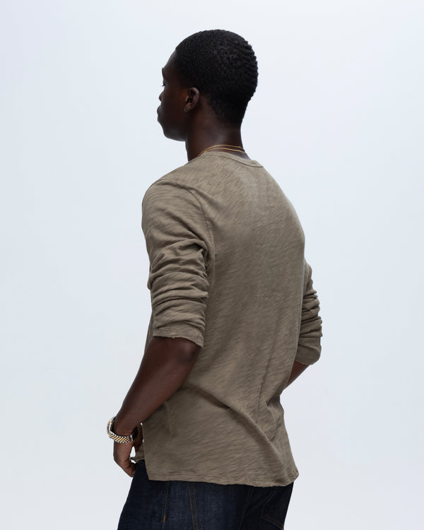 Atm Anthony Thomas Melillo SLUB JERSEY LONG SLEEVE DESTROYED WASH TEE