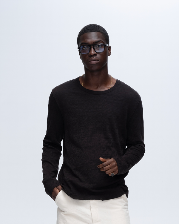 Atm Anthony Thomas Melillo SLUB JERSEY LONG SLEEVE DESTROYED WASH TEE