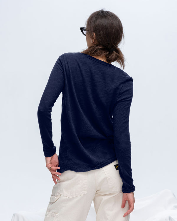 Atm Anthony Thomas Melillo SLUB JERSEY LONG SLEEVE V-NECK TEE