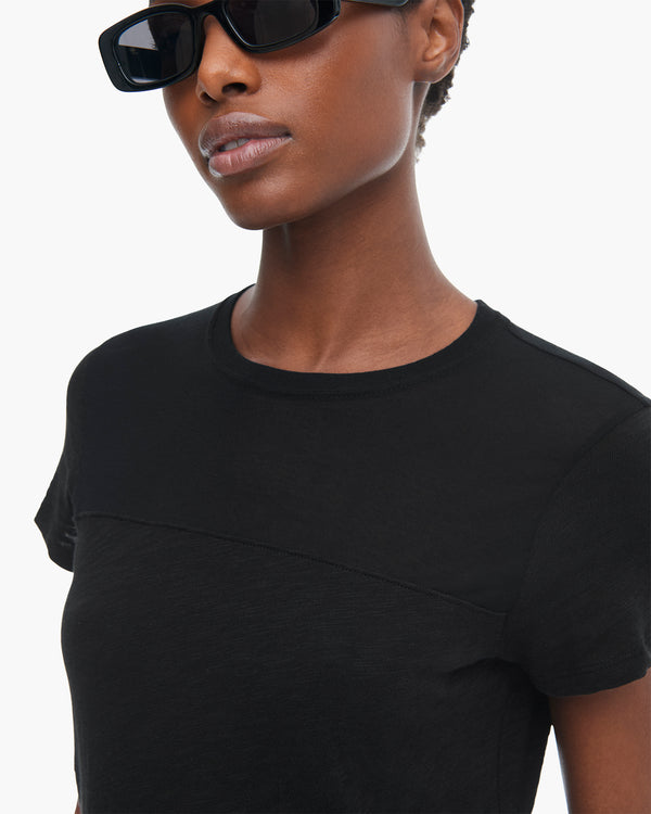 Atm Anthony Thomas Melillo SLUB JERSEY MIXED MEDIA SCHOOLBOY CREW NECK TEE