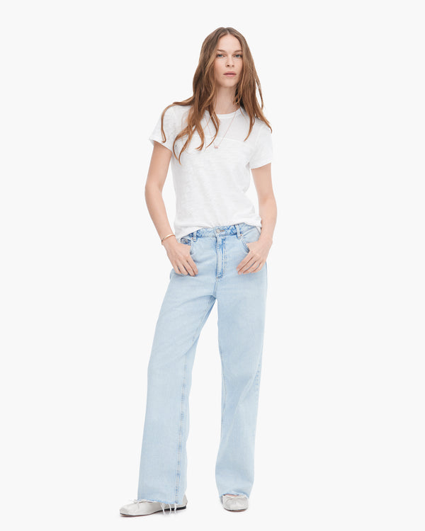 atm anthony thomas melillo SLUB JERSEY MIXED MEDIA SCHOOLBOY CREW NECK TEE