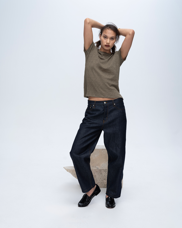 atm anthony thomas melillo SLUB JERSEY SCHOOLBOY CREW NECK TEE