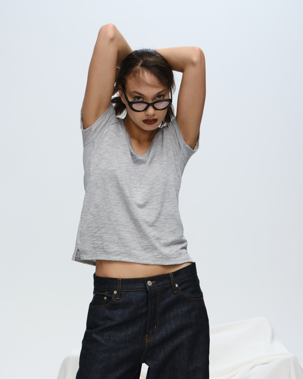 Atm Anthony Thomas Melillo SLUB JERSEY SCHOOLBOY V-NECK TEE