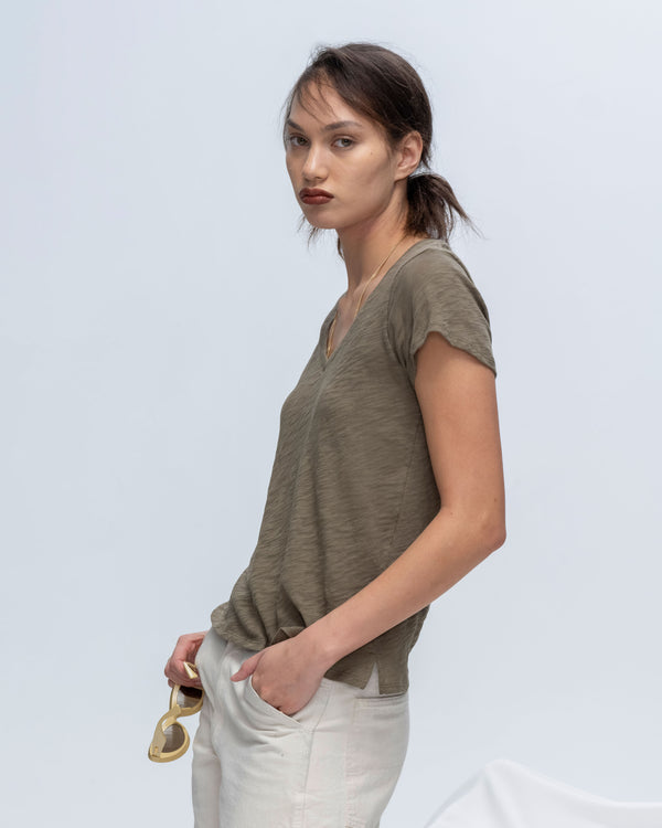 Atm Anthony Thomas Melillo SLUB JERSEY SCHOOLBOY V-NECK TEE