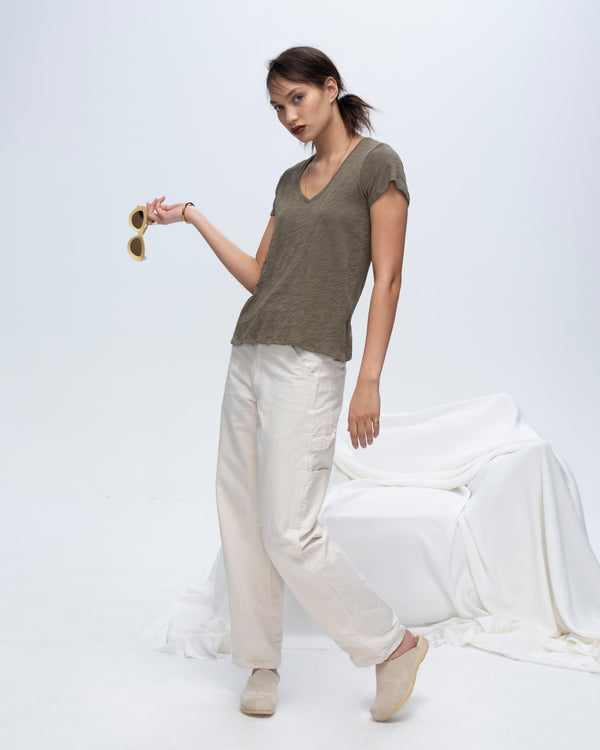 atm anthony thomas melillo SLUB JERSEY SCHOOLBOY V-NECK TEE