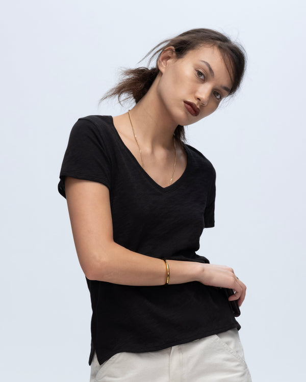 Atm Anthony Thomas Melillo SLUB JERSEY SCHOOLBOY V-NECK TEE