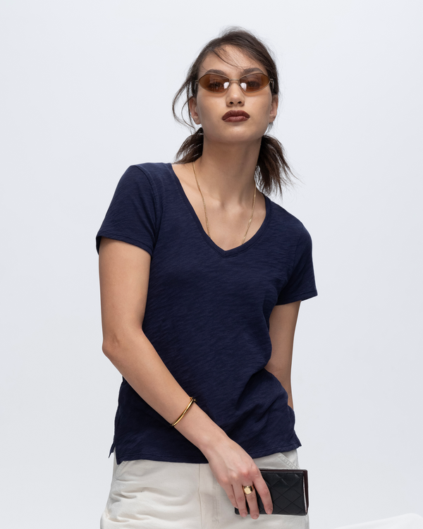 Atm Anthony Thomas Melillo SLUB JERSEY SCHOOLBOY V-NECK TEE