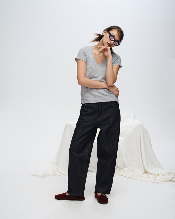 atm anthony thomas melillo SLUB JERSEY SCHOOLBOY V-NECK TEE