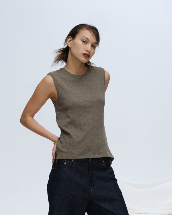 Atm Anthony Thomas Melillo SLUB JERSEY SLEEVELESS SCHOOLBOY TEE