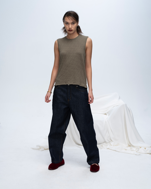 atm anthony thomas melillo SLUB JERSEY SLEEVELESS SCHOOLBOY TEE