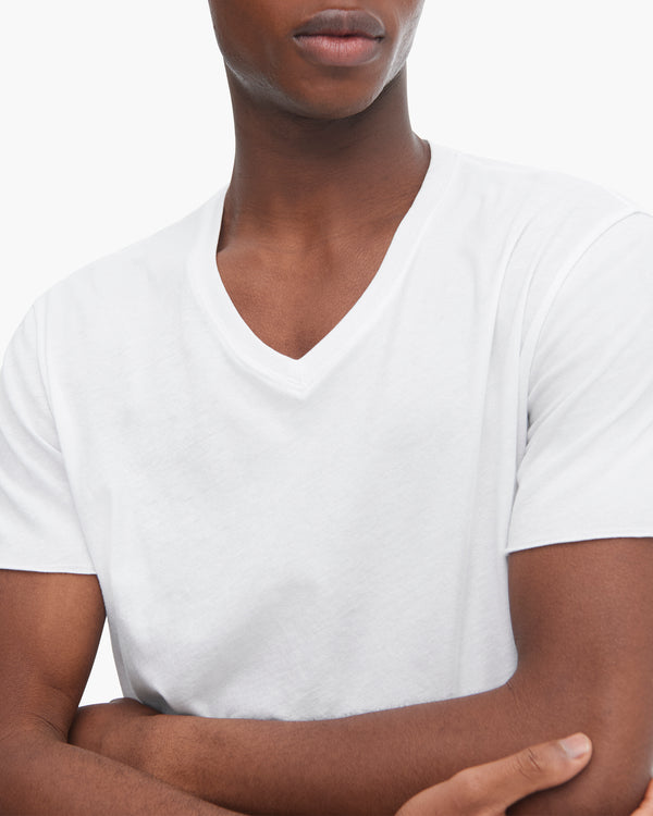 Atm Anthony Thomas Melillo VINTAGE JERSEY CUT OFF SHORT SLEEVE V-NECK TEE