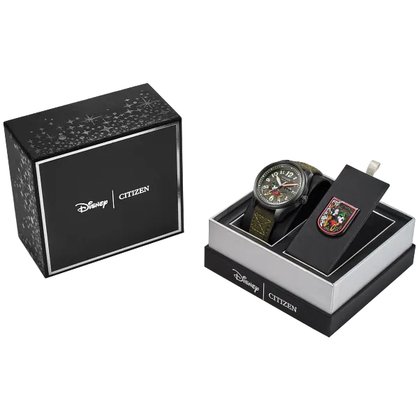 Au Maison Alpine Mickey Mouse Green Dial CORDURA® Strap AW0148-47W