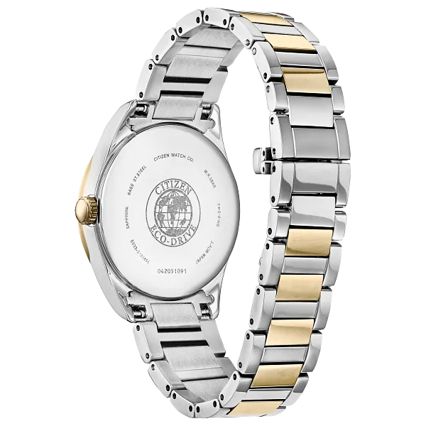 Au Maison Arezzo White Dial Stainless Steel Bracelet EM0874-57D
