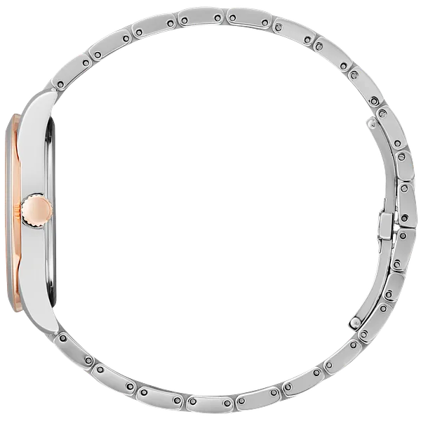 Au Maison Arezzo White Dial Stainless Steel Bracelet EM0876-51D