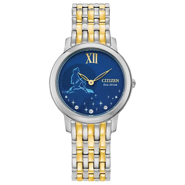 au maison Ariel Diamond Blue Dial Stainless Steel Bracelet EX1499-50W