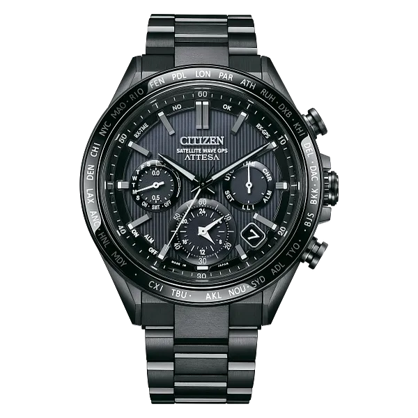 au maison ATTESA Black Dial Super Titanium with DLC Coating Bracelet CC4055-65E