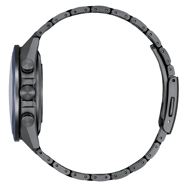 Au Maison ATTESA Blue Dial Super Titanium With DLC Coating Bracelet CC4059-64L