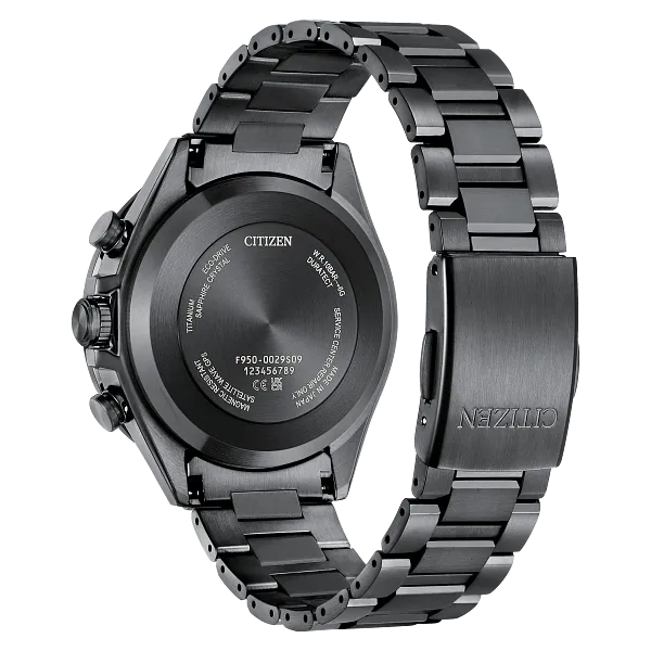 Au Maison ATTESA Blue Dial Super Titanium With DLC Coating Bracelet CC4059-64L